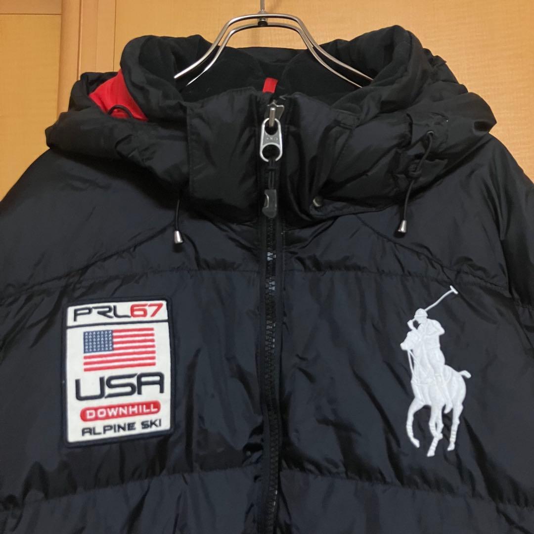 ラルフローレン ビッグポニー ダウンジャケット 刺繍ロゴ メンズ