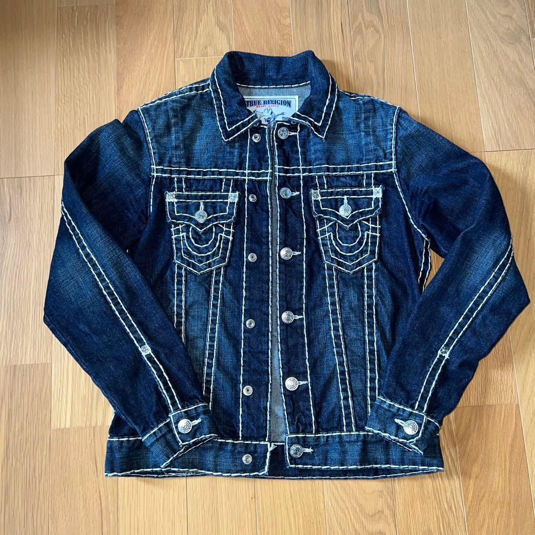 未使用】メンズ トゥルーレリジョン デニムジャケット - メルカリ