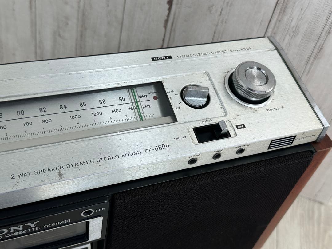 動作品| SONY ソニー ラジカセ CF-6600 昭和レトロ当時物 ラジオ