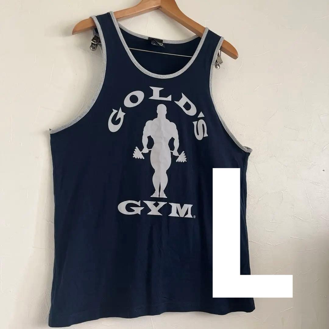 ゴールドジム　リンガータンクトップ　gold's gym ネイビー ゴールドジム G6241 リンガータンク(X002） – 内藤商店