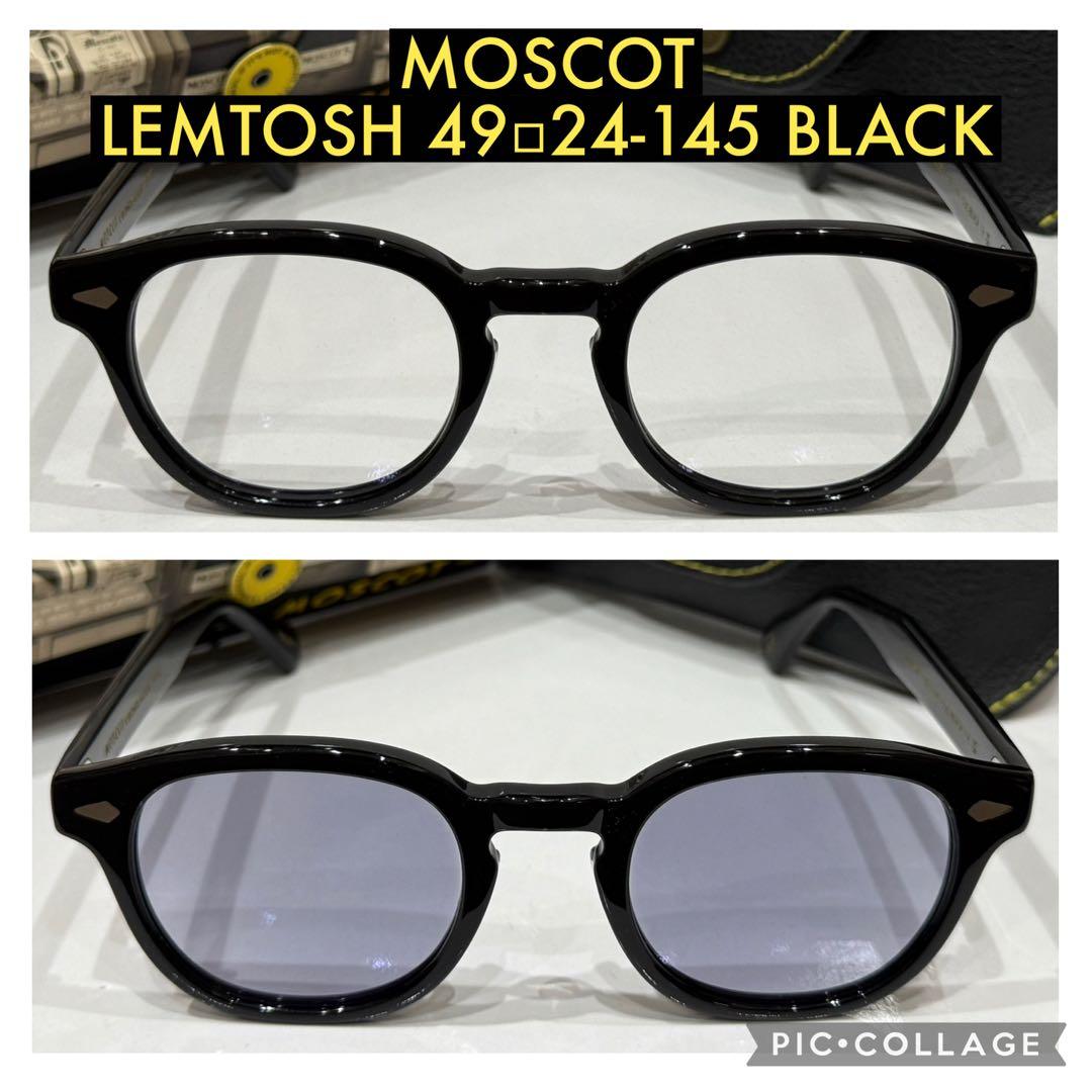 【極美品】正規品 モスコット レムトッシュ 49 ブラック 新品調光グレーレンズ 極美品】日本限定 モスコット レムトッシュ 49ブラック グレーネイビー