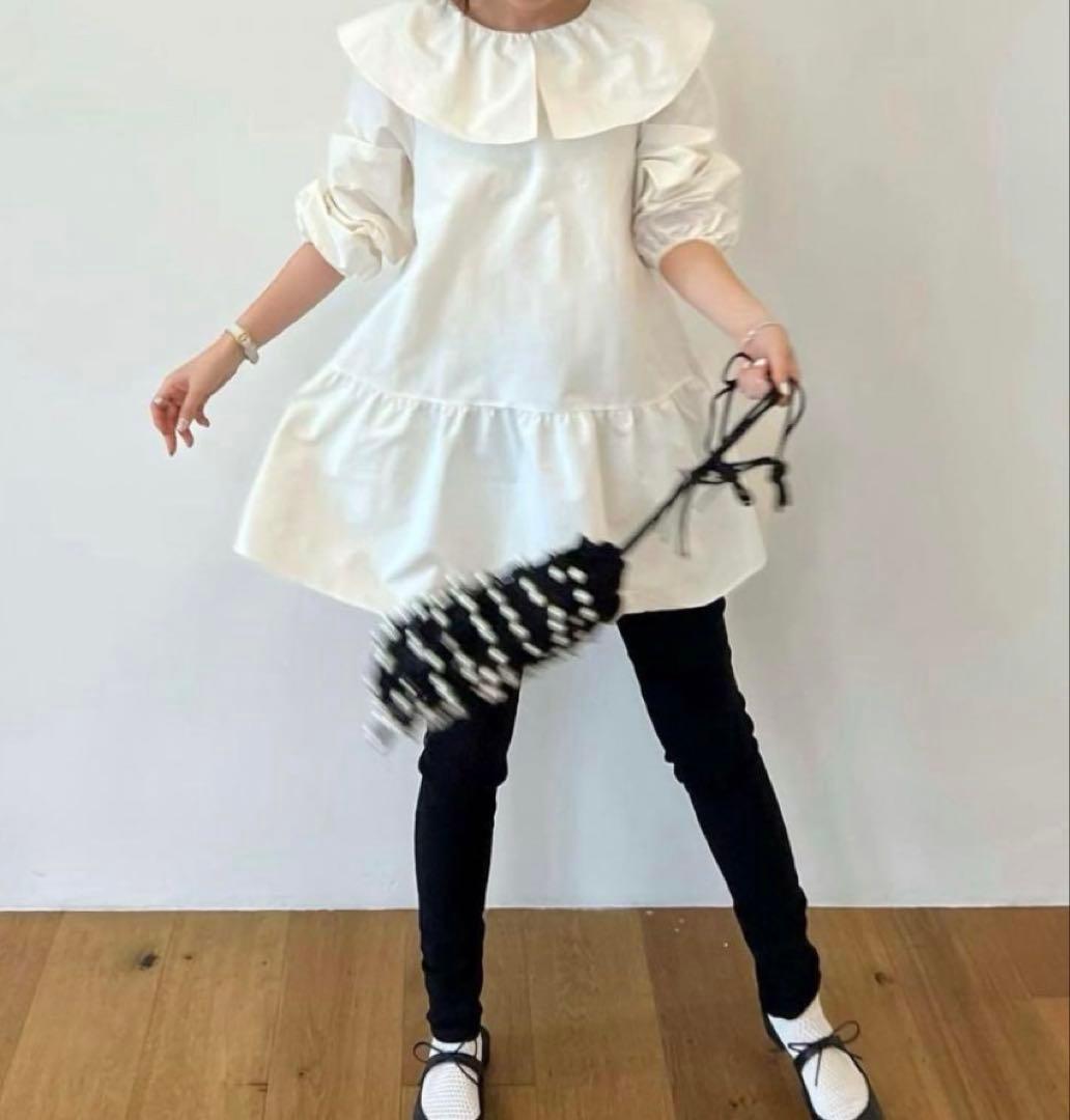 お値下げ アンミヌ ☆フリルカラーボリュームチュニック☆ UNMINOU アンミヌ フリルカラーボリュームチュニック