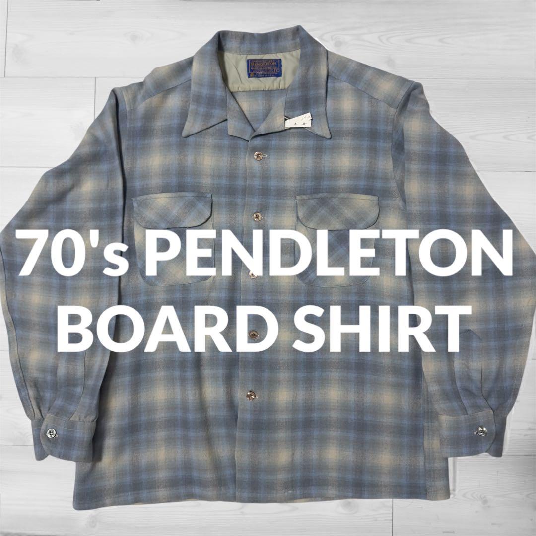 ウィンテージ】70年代 ペンドルトン ボードシャツ シャドーオンブレL