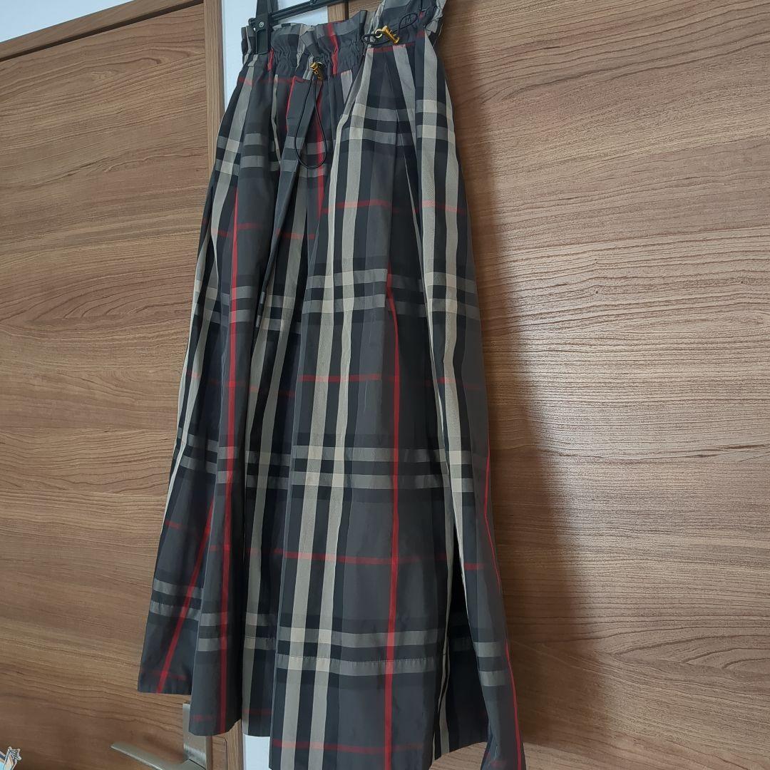 trois トロワ タータンチェックメモリー ロングタックスカート