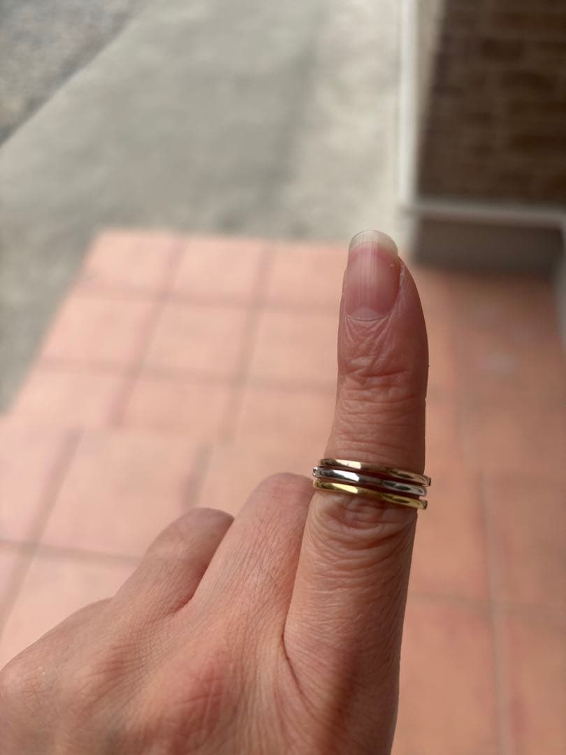 sen⭐︎chan鑑定書付0.9ct up 3本setPT,K18PG,YG