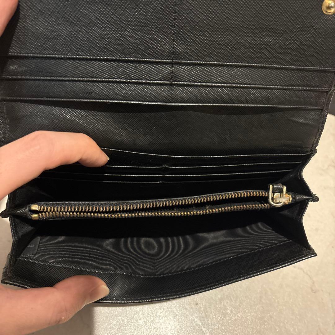 PRADA プラダ サフィアーノレザー 長財布 ブラック - メルカリ