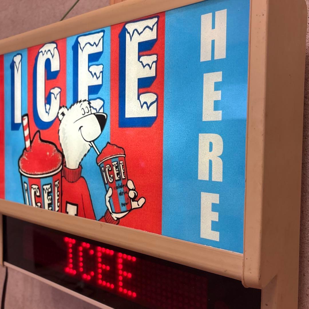 80年代 アイシーベア モーション 看板 ランプ ネオンサイン USA