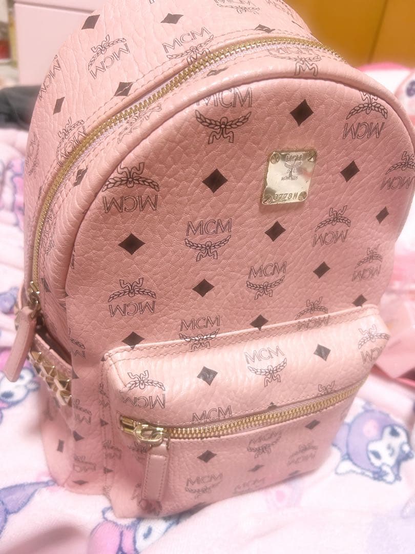 MCM ピンク リュック M ソフトピンク MCM リュック ソフトピンク ミニ mini 極美品 - メルカリ