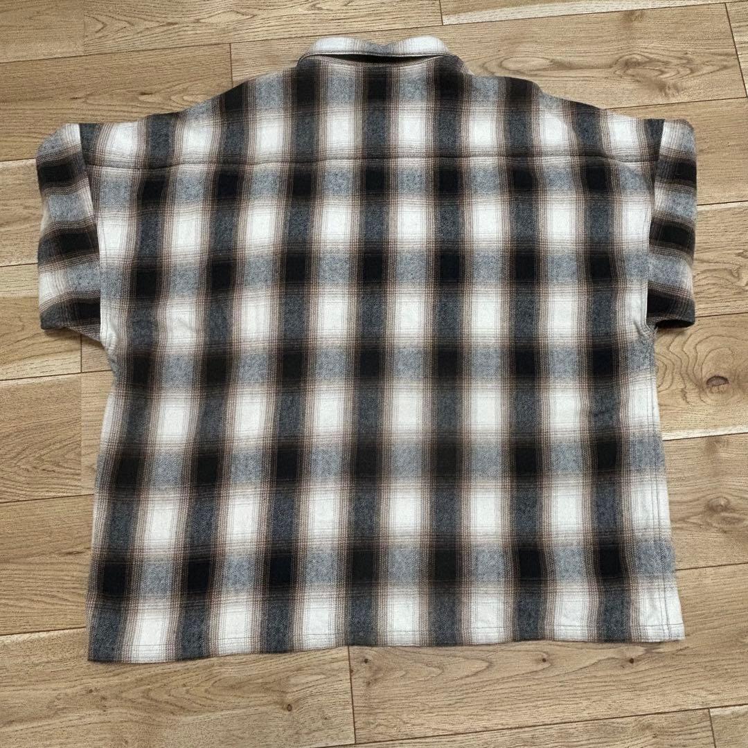 LYFT オーバーサイズ オンブレチェックシャツ Lサイズ BROWN - メルカリ
