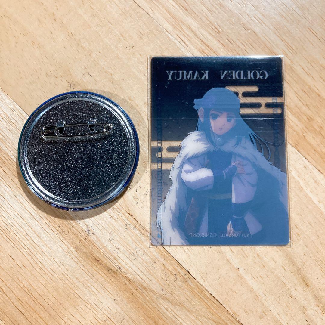 ゴールデンカムイ】アシリパ 夜雨 缶バッジ＆特典クリアカード PLAZA