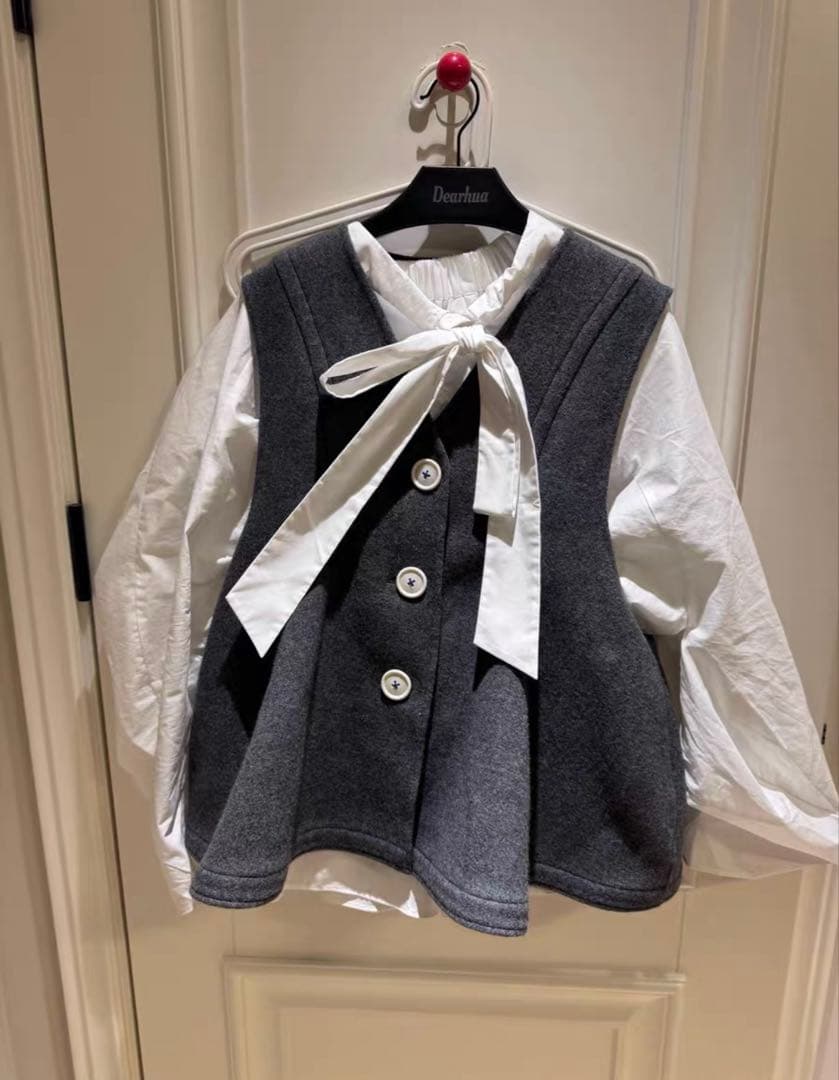 ENFOLD /エンフォルド SOLID VEST(300HA230-0690) SOLID VEST（300HA230－0690） | ENFOLD (Women