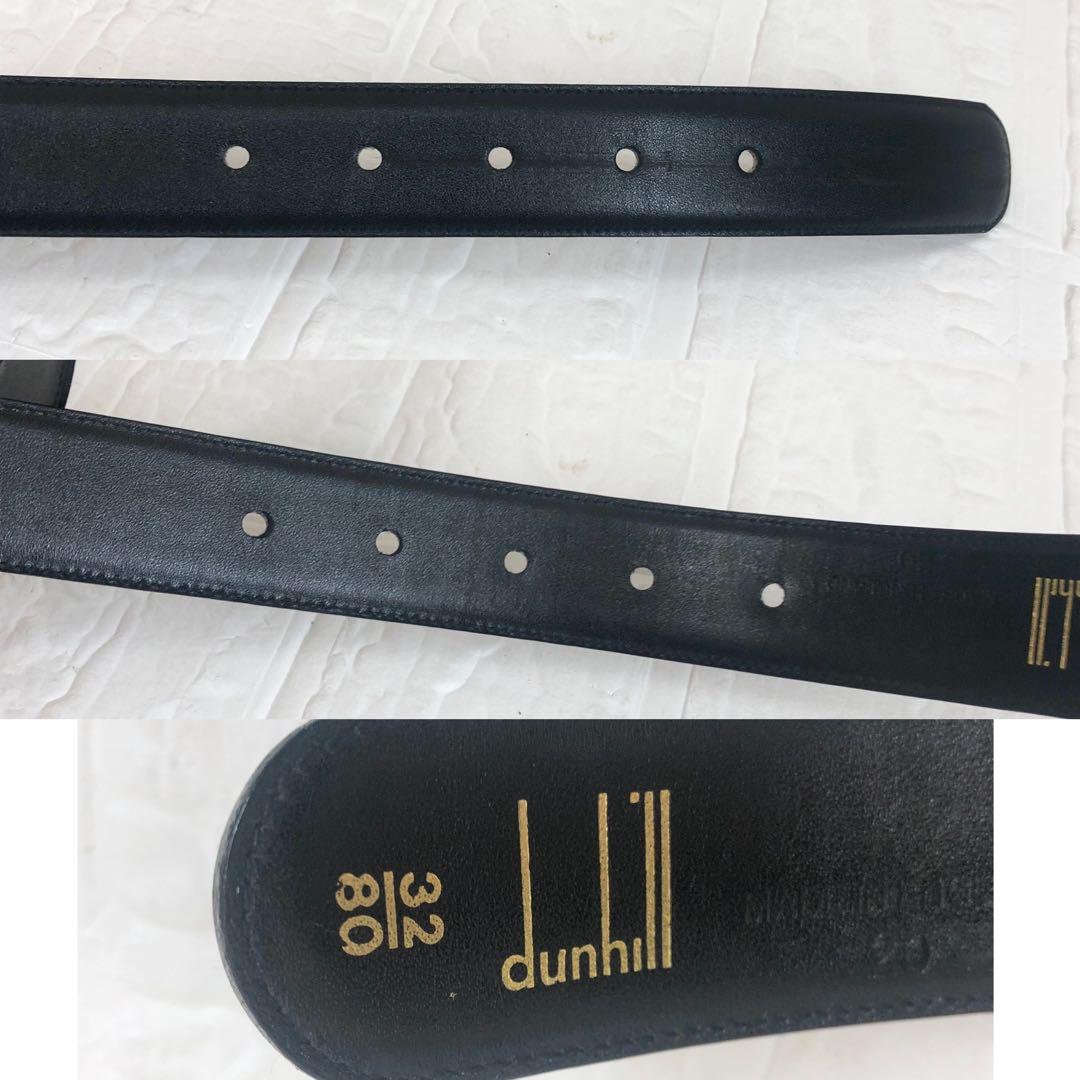 dunhill ダンヒル レザー ゴールド金具 ベルト ブラック dバックル