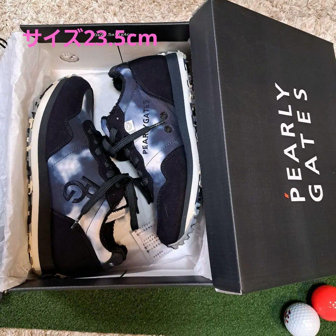 【PEARLY GATES】 ゴルフシューズ ネイビー23.5cm 中敷き未使用 PEARLY GATES (パーリーゲイツ) ゴルフシューズ レディース SIZE 23.5