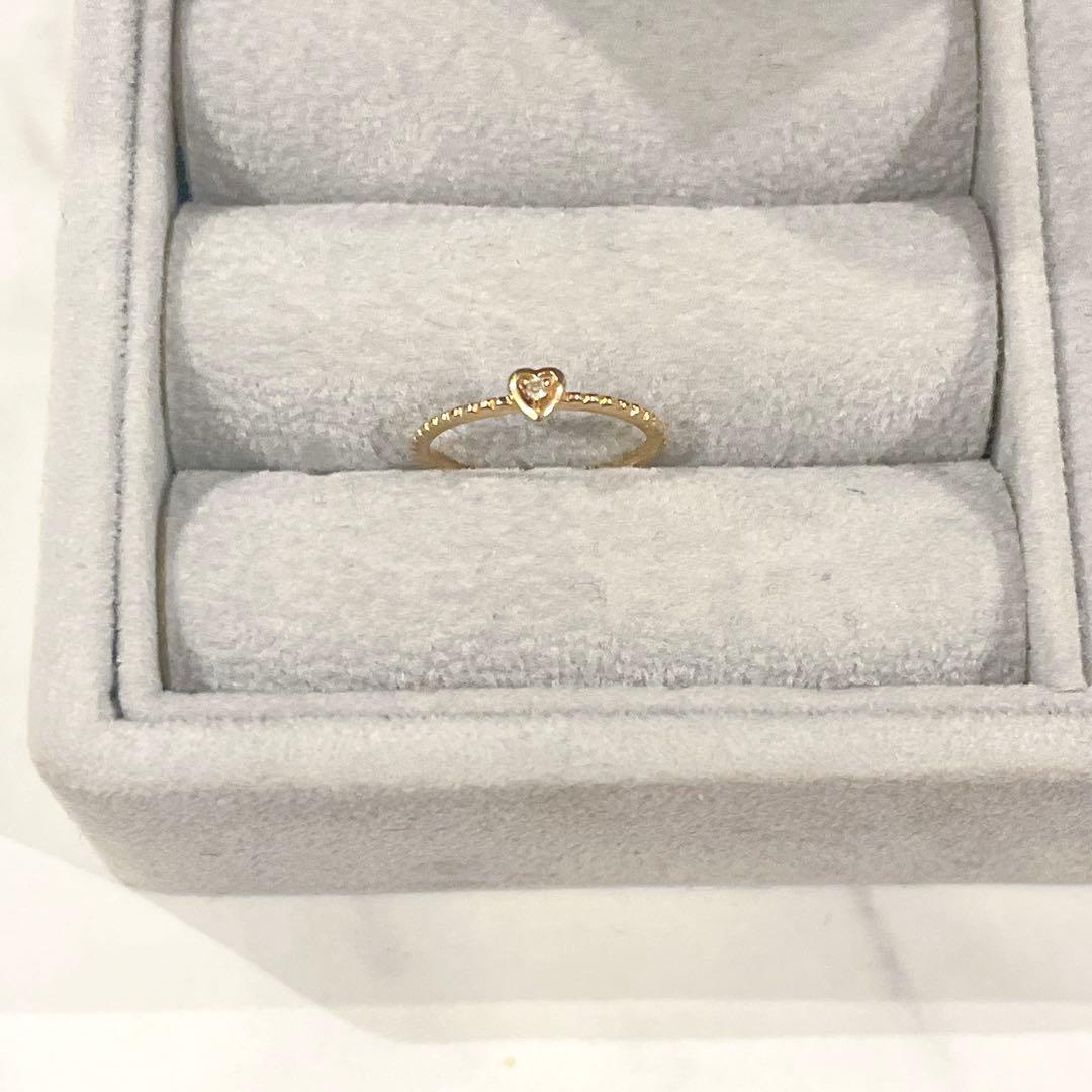 NOJESS ノジェス ハート リング K10 3号 ピンキー NOJESS ノジェスK10 ピンキーリング ハート ゴールド 3号 - メルカリ