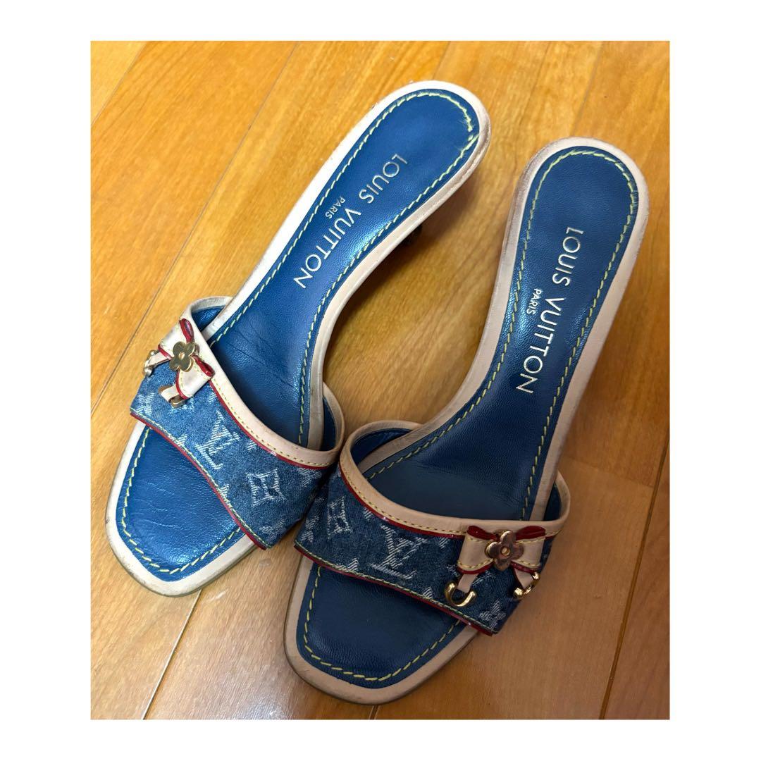 ルイヴィトン　モノグラム　デニム　リボン　ミュール　サンダル (サイズ36) 楽天市場】【中古】LOUIS VUITTON （ルイヴィトン） ﾓﾉｸﾞﾗﾑﾃﾞﾆﾑ ｻﾝﾀﾞﾙ