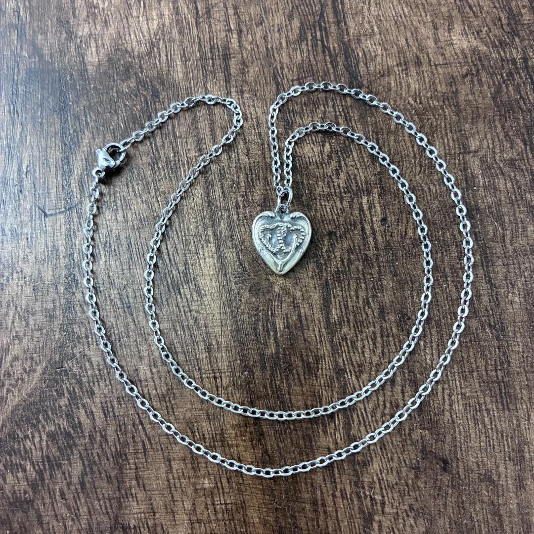 スウィートハートジュエリーダブルハート シルバー ヴィンテージ
