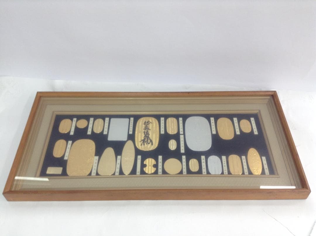 24金メッキ レプリカ小判セット 大判 小判 古銭 額縁付き 24KGP