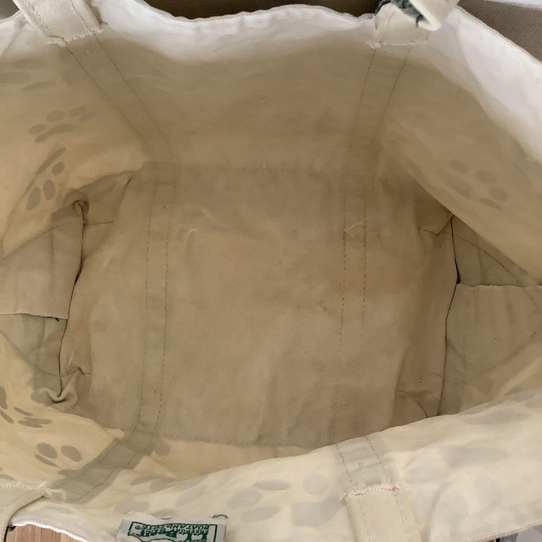 L.L.Bean エルエルビーン　希少　足跡柄トートバッグ　Lサイズ