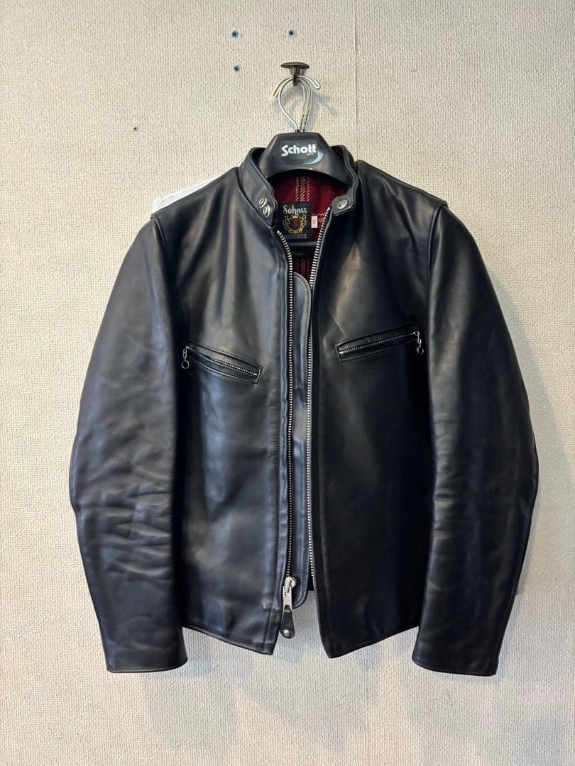 激レアSchott ホーウィンレザー　シングルジャケット　36 楽天市場】Schott LEATHER SPORTS JACKET / ショット シープスキン