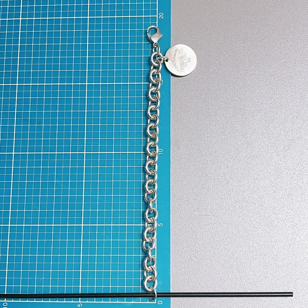 美品】19.1cmティファニー リターントゥ ラウンドタグ ブレスレット SV