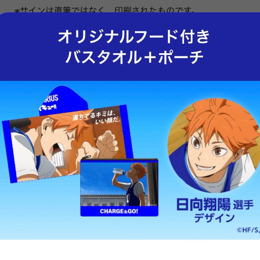 日向翔陽 デザイン ハイキュー アクエリアス オリジナルフード付きバス