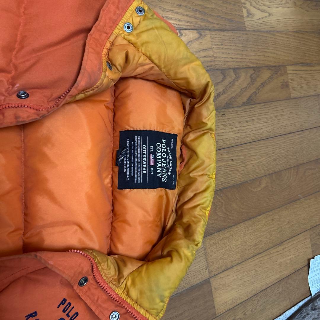 POLO JEANS COMPANY オレンジ ダウンベスト Lサイズ - メルカリ