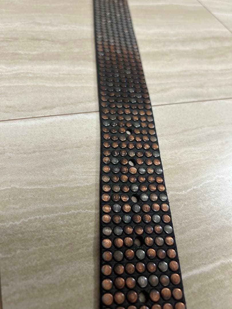 HTC 7連オールドスタッズ レザーベルト 34 ブラック