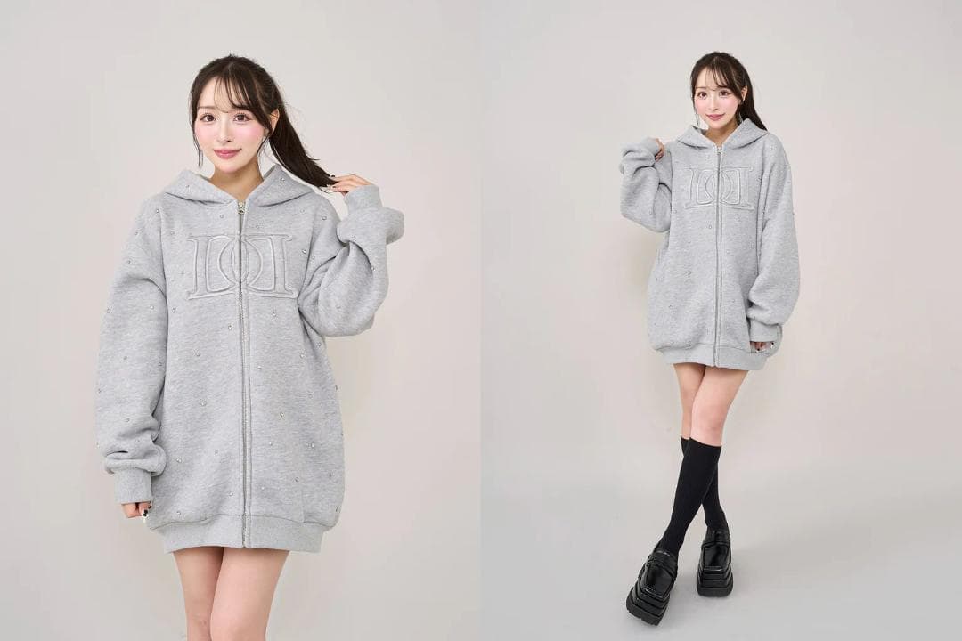 ダーリッチ darich DDロゴビジュージップパーカー ピンク PNK - メルカリ