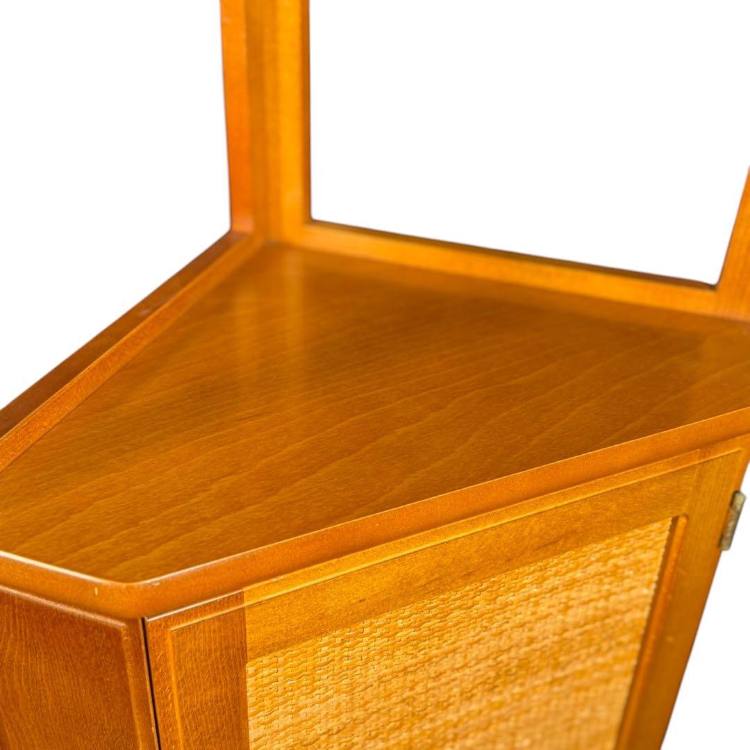 HR643 オールドカリモク 電話台 コンソール 三角コーナーラック - メルカリ