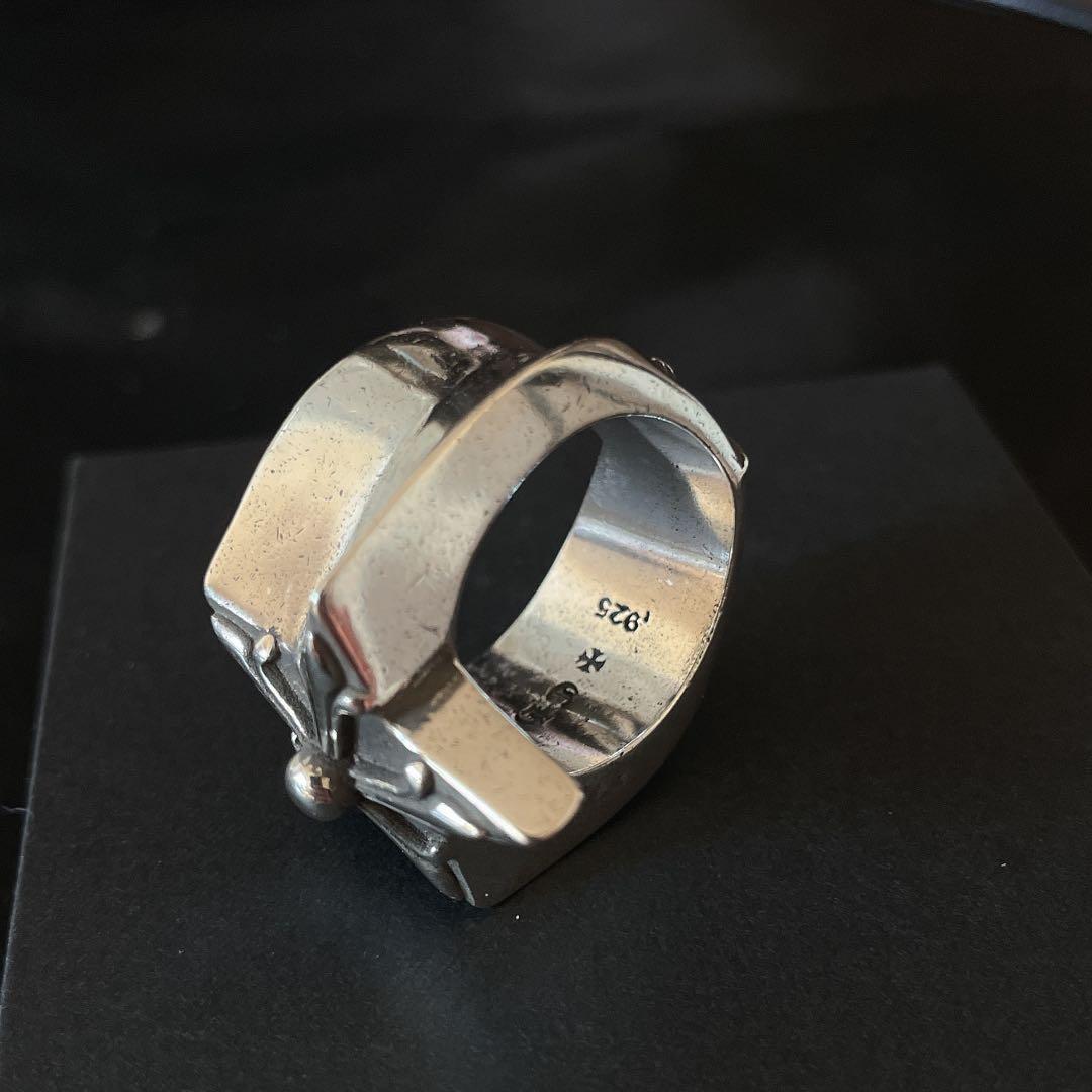 ノーブランド クロス 五芒星 指輪 リング silver925 24.5号