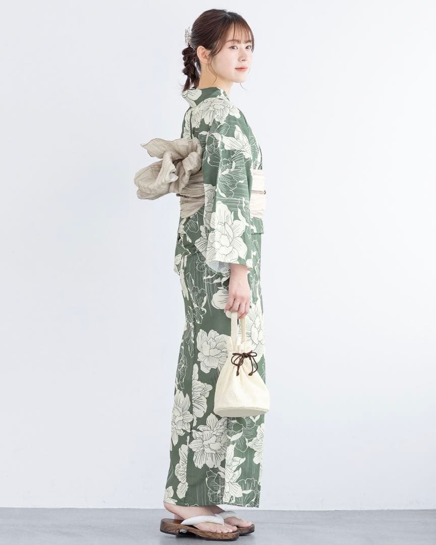 【RIKKA 】floro by SOUBIEN セパレート浴衣単品 初心者でもプロの着姿！簡単に着れる新二部式浴衣 安心 着付け| きもの