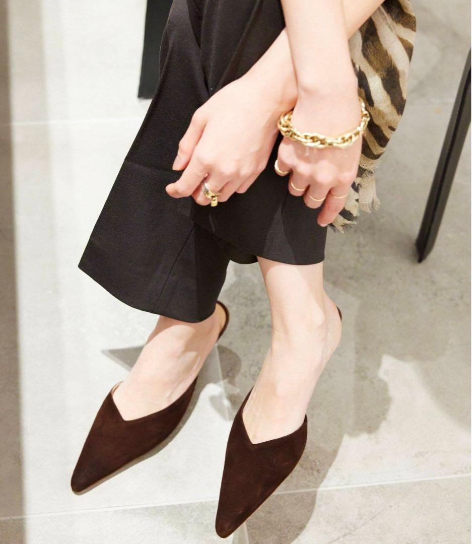 新品未使用　MUSE de Deuxieme Classe ブランテッラミュール BLACK SUEDE STUDIO/ブラックスエードスタジオ】SUEDE ミュール