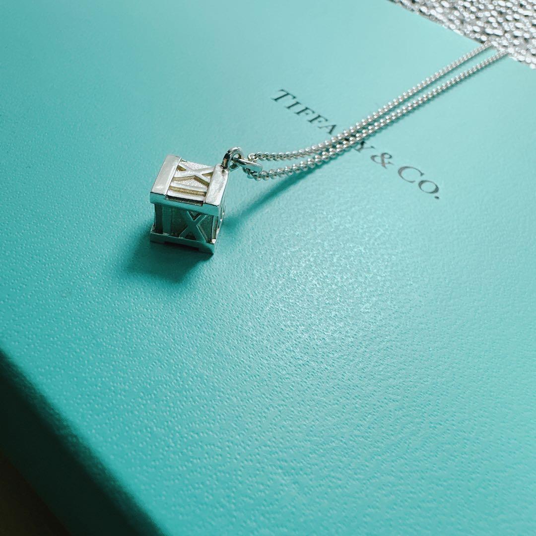 TIFFANY&Co ティファニー ネックレス アトラス キューブ 正方形 銀