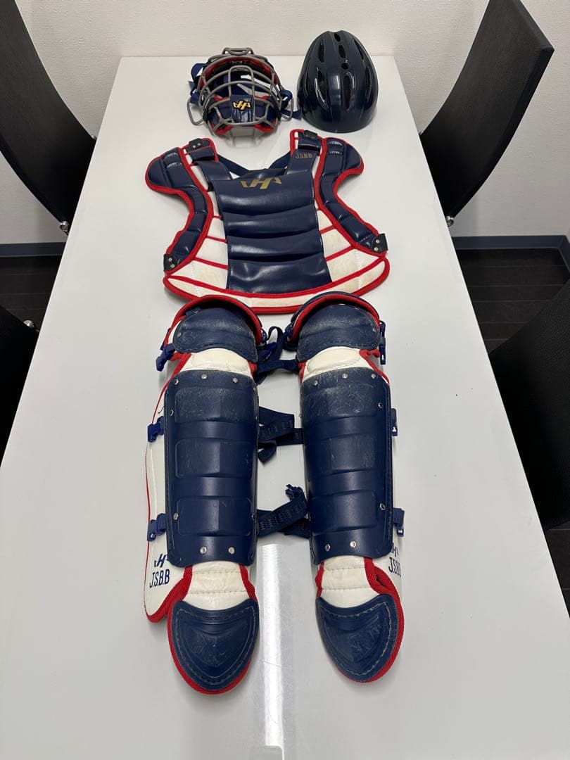 少年用 ハタケヤマ キャッチャー防具 中古 野球 キャッチャー防具 少年軟式 ジュニア用 ハタケヤマ キャッチャー