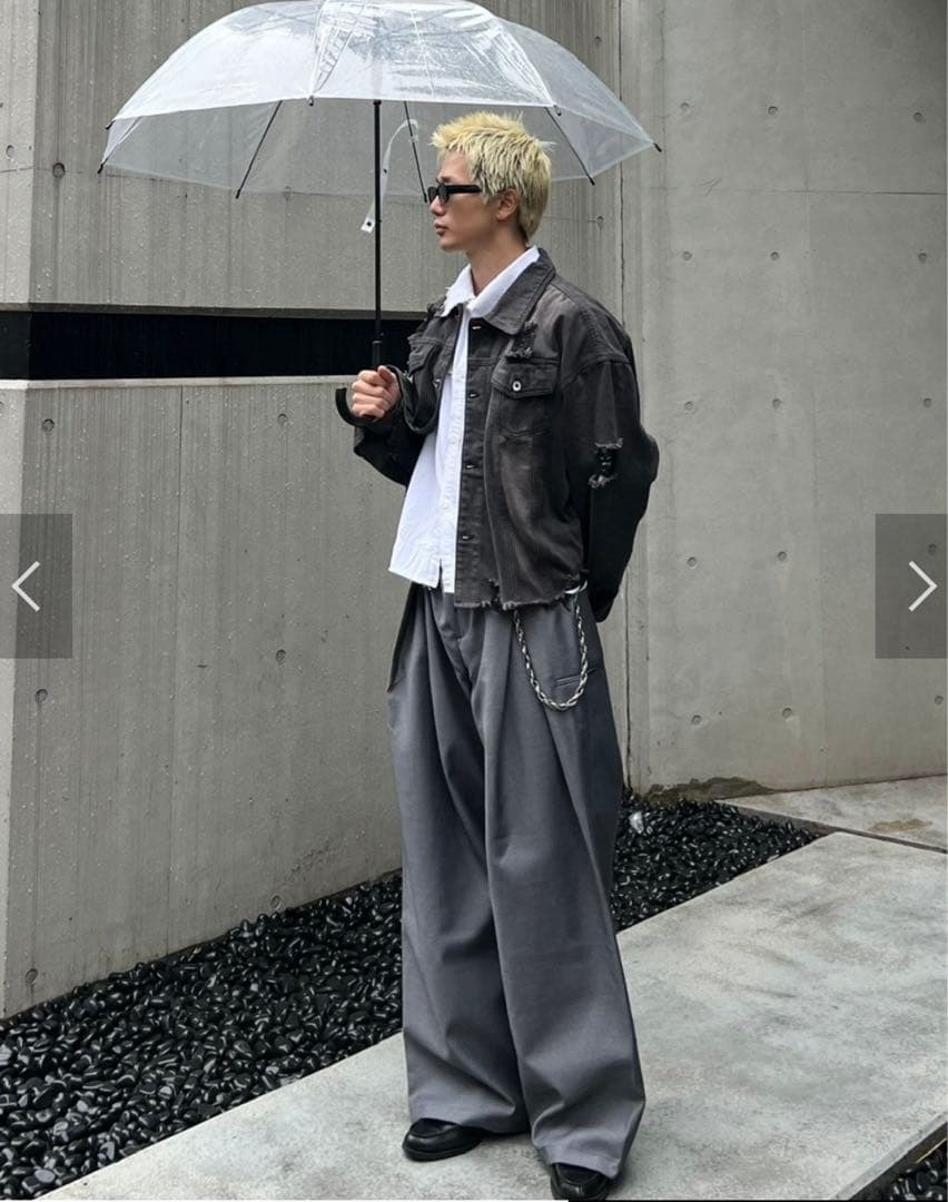 Chikashitsu +double tuck balloon slacks - メルカリ
