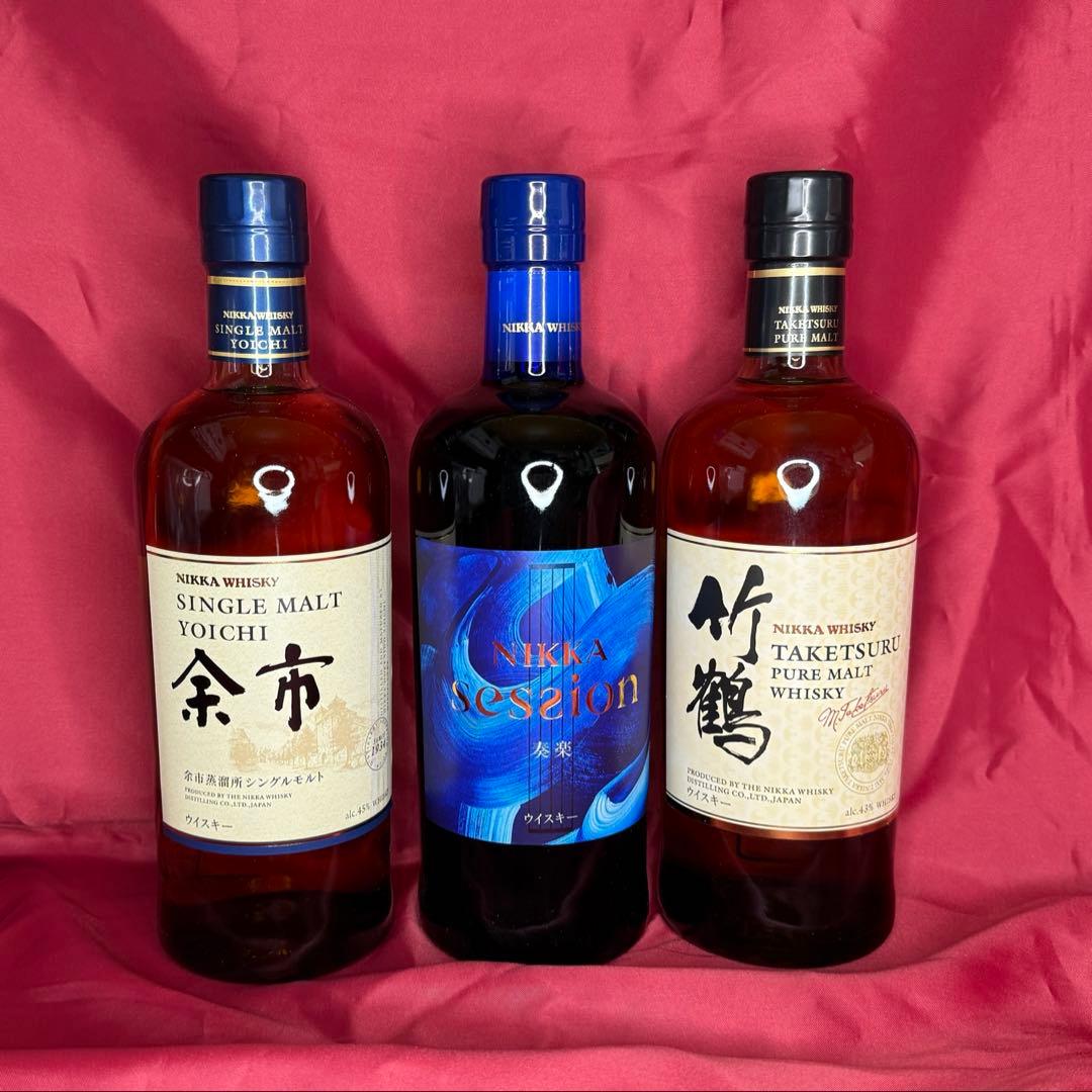 ニッカ 余市・竹鶴・セッション 竹鶴 旧ラベル 新ラベル 箱付き 余市 session セッション NIKKA ニッカ