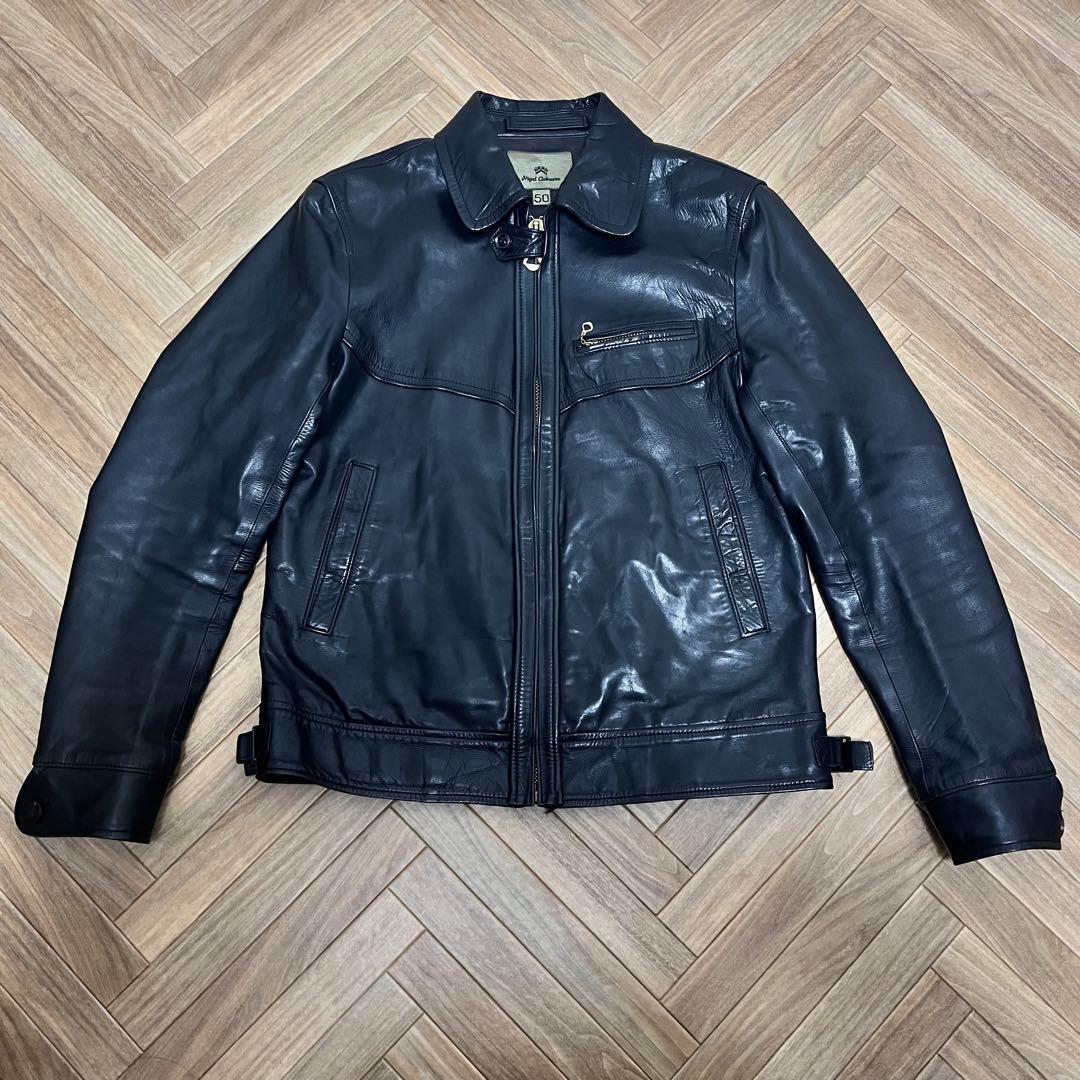 超希少 ナイジェルケーボン レザージャケット シングルライダース 50