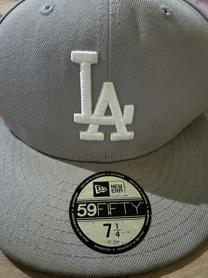 New Era 59FIFTY グレー キャップ 7 1/4 - メルカリ