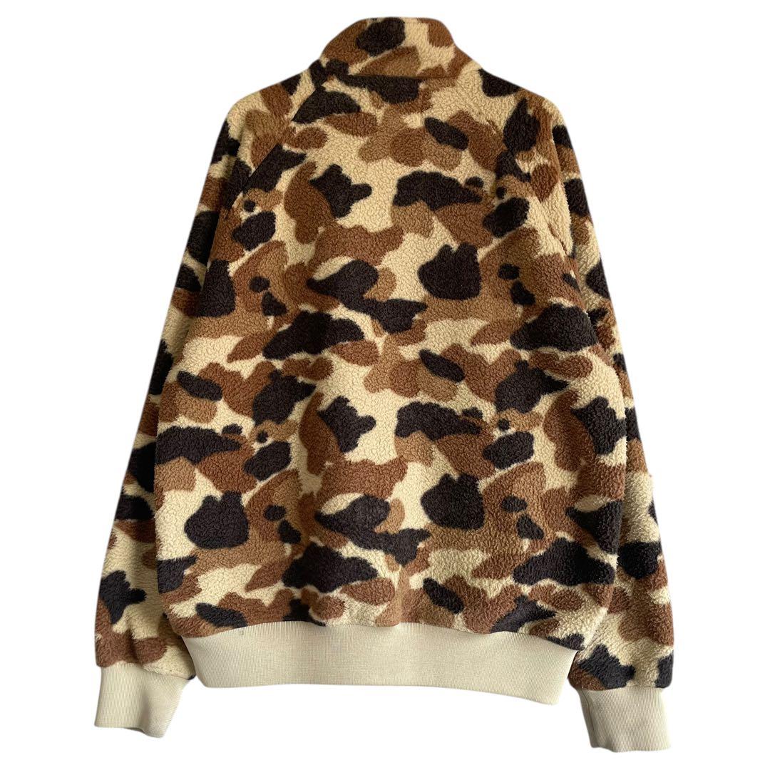 STUSSY フリースジャケット カモ柄 迷彩 ボア ステューシー XL - メルカリ