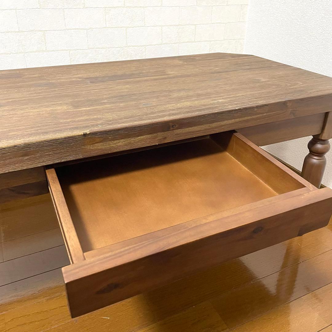 家具の大丸　デミセンターテーブル《95》　アカシア無垢　天然木　モダンクラシック