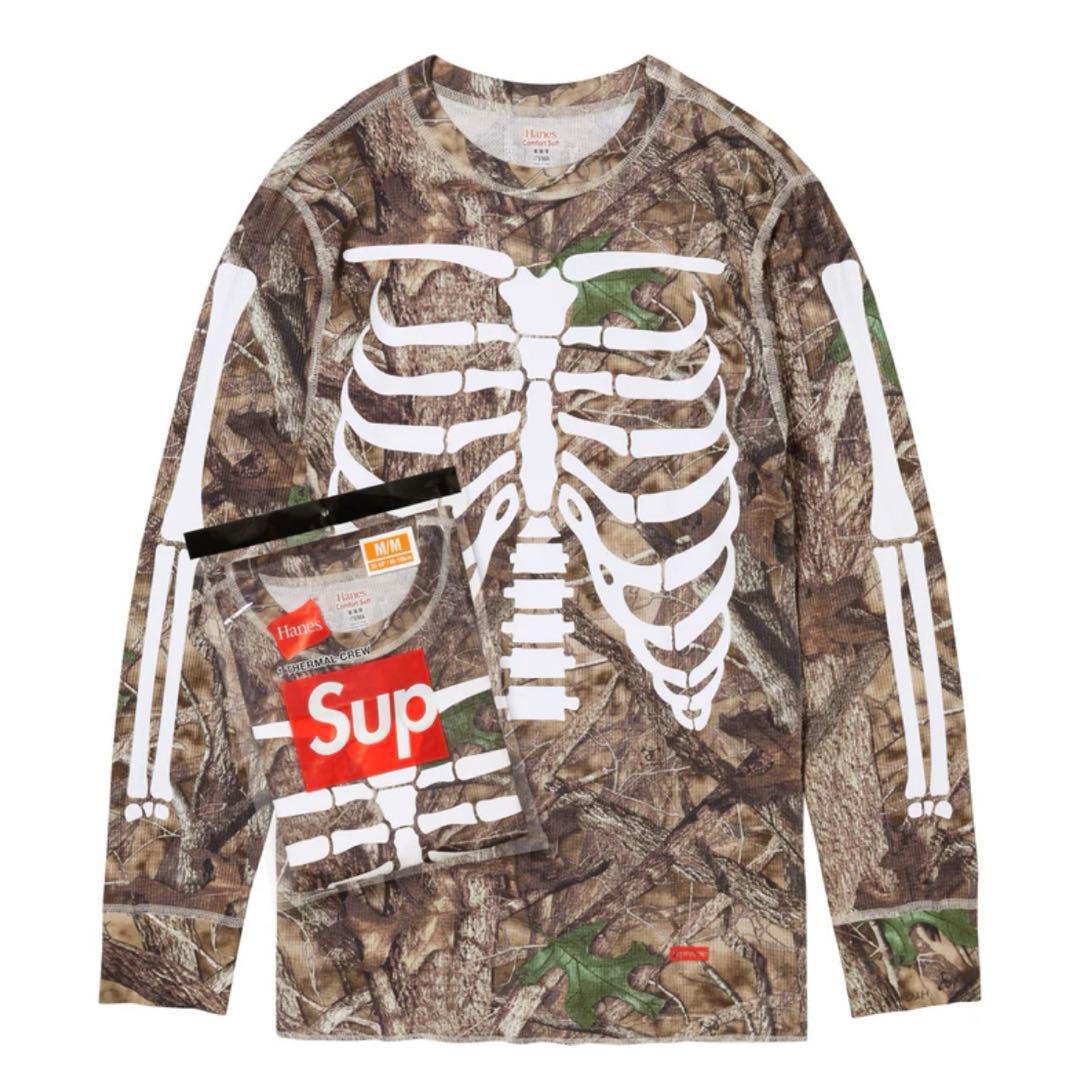 Supreme Hanes Bones Thermal Crew サーマル XL - メルカリ