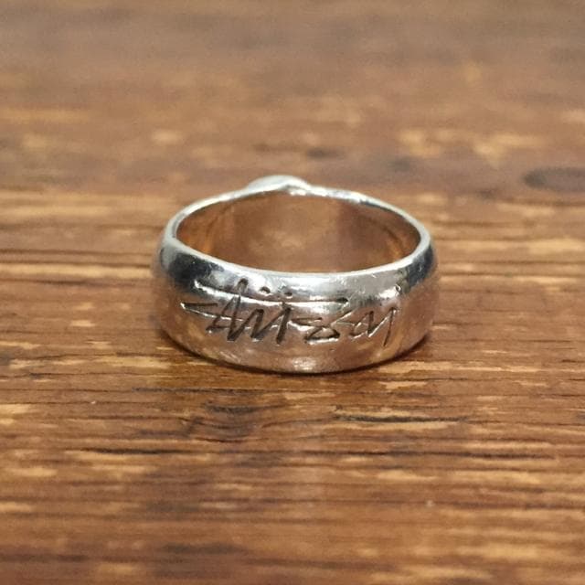 90's 初期 OLD Stussy シルバー ssリンク リング ヴィンテージ - メルカリ