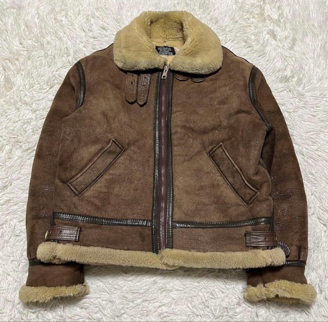 90s US SHEEPSKIN B-3 USA製 ムートン フライトジャケット vintage 90s USA製 b-3 レザー ムートン フライトジャケット - メルカリ
