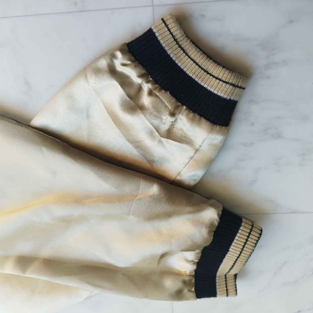 スカジャン　刺繍　和柄 リバーシブル　富士山　花柄　日本地図　佐藤正　XL　金黒