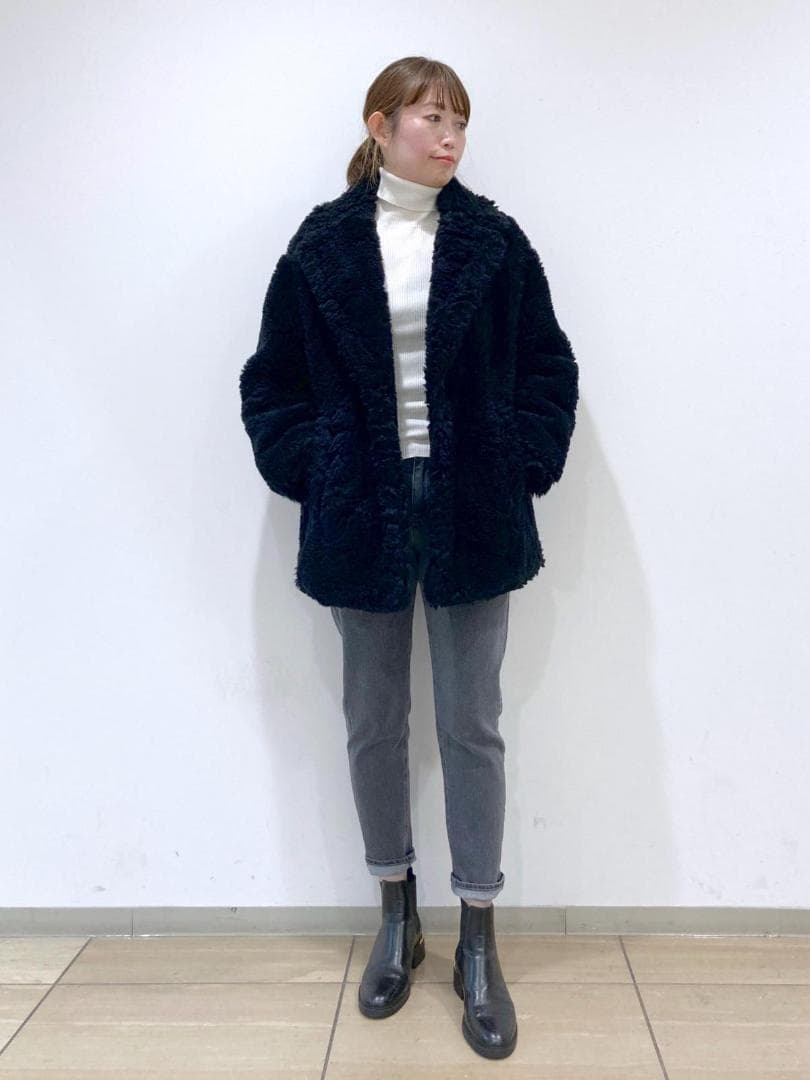 美品】セオリーリュクス テディベアコート ボア theory luxe 黒 - メルカリ