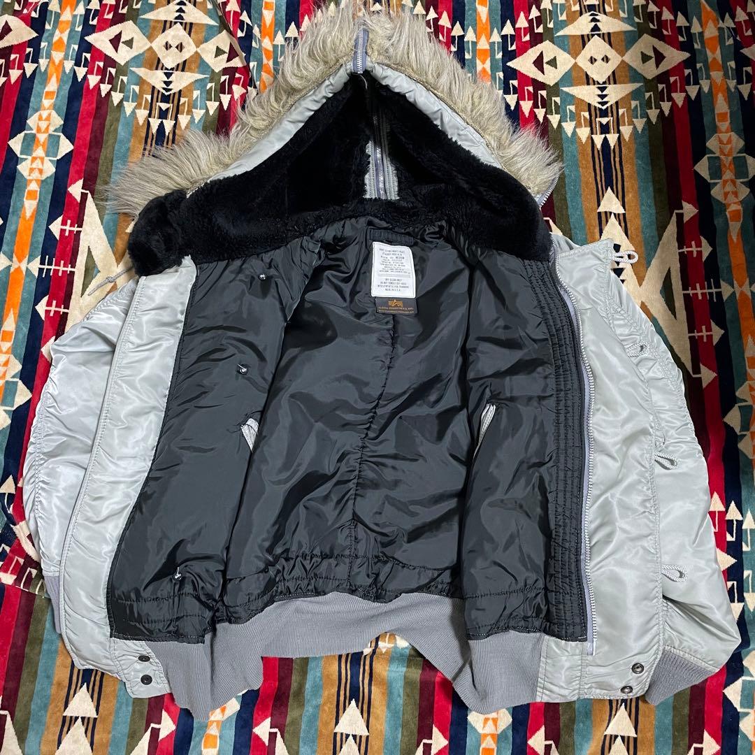 90s ALPHA アルファ N-2B フライトジャケット USA製 シルバー - メルカリ