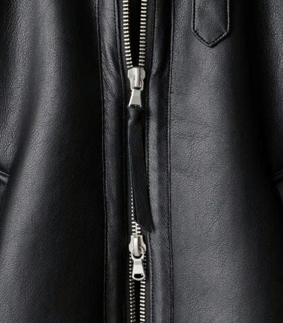 極美品】WYM B-6 フェイクムートンジャケット M ブラック 短丈 - メルカリ