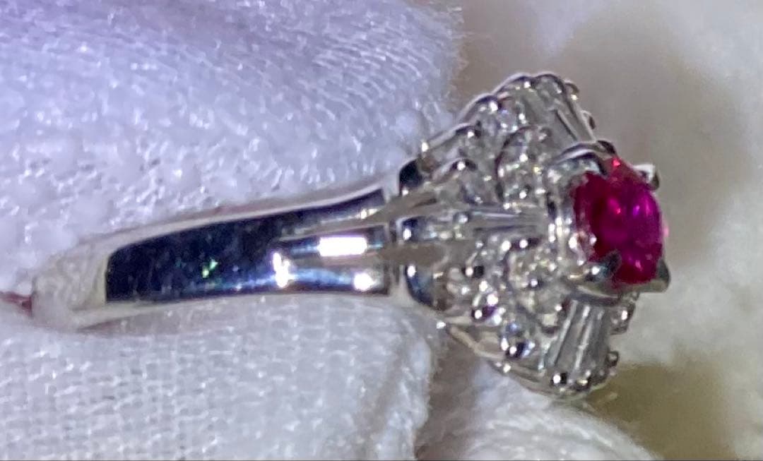 本日2/10最終価格100,000円天然ルビーメレダイヤリング12号再査定済み！