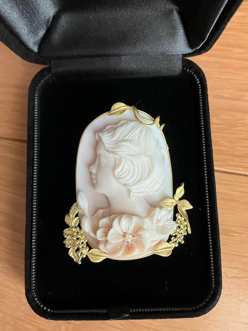 カメオ　18Kペンダントブローチ 楽天市場】N【中古】【K18】カメオブローチ＆ペンダントトップ 約W3.0