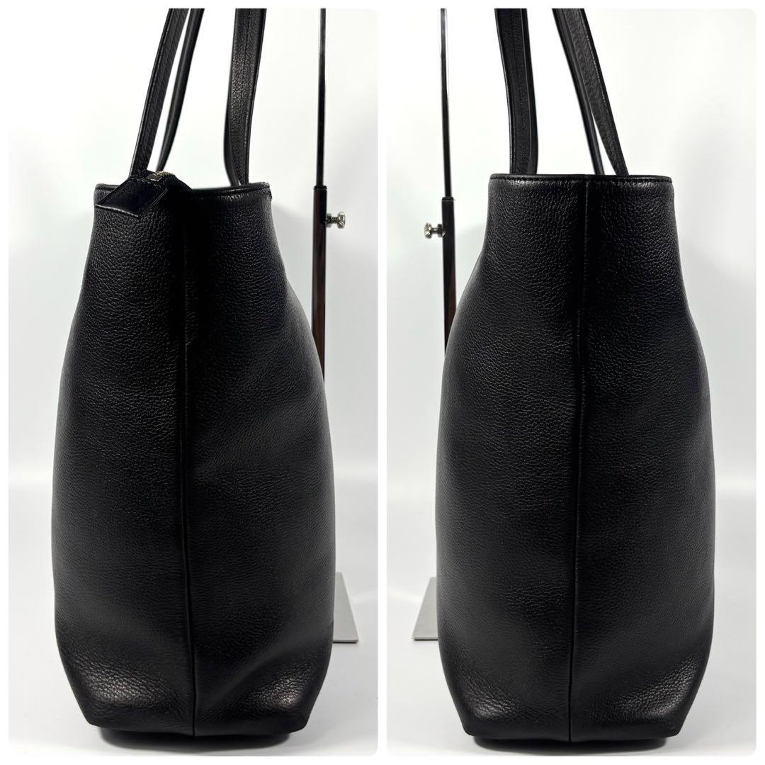 ✨美品✨ユナイテッドアローズ トートバッグ シボ 本革 黒 A4可 大容量